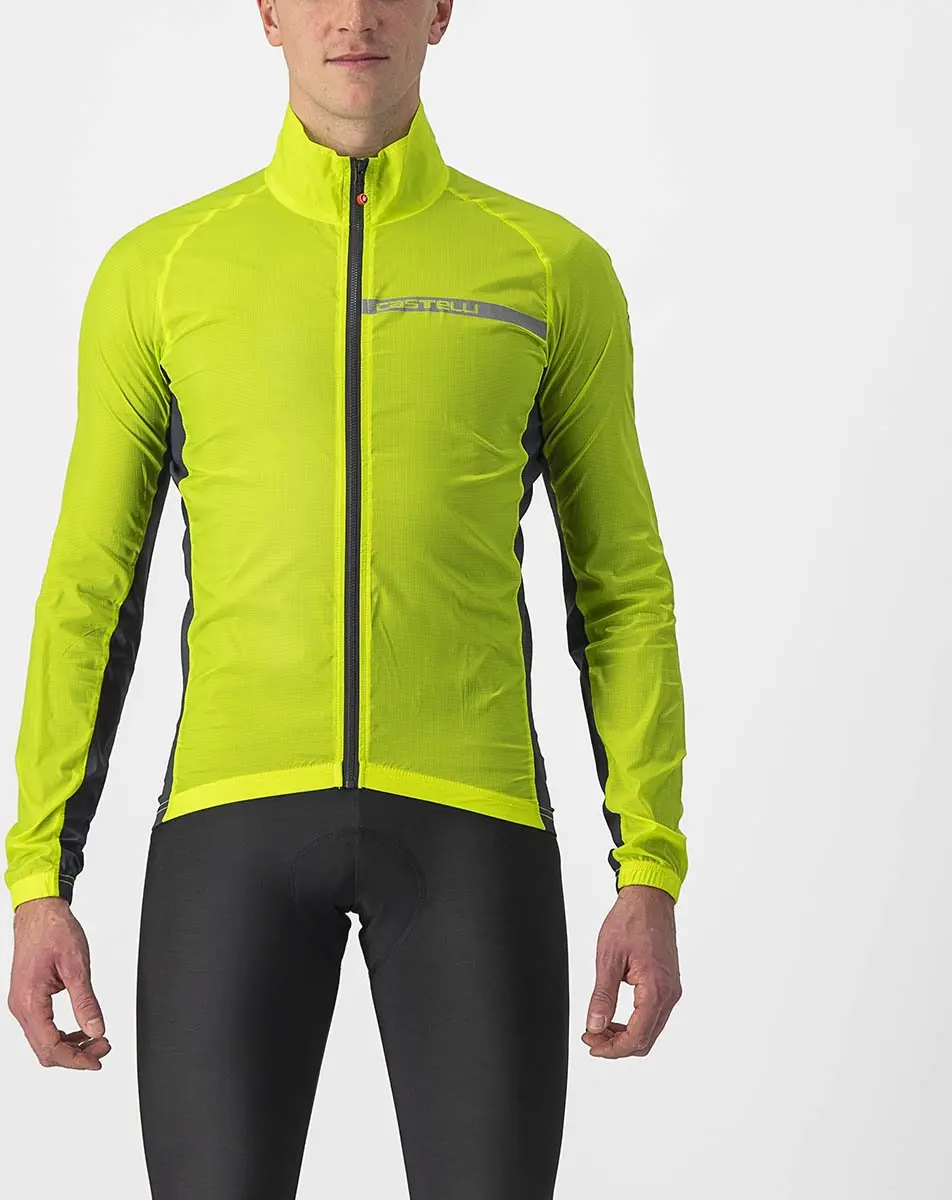 Castelli Squadra Stretch Windjack Heren - Lime Grijs