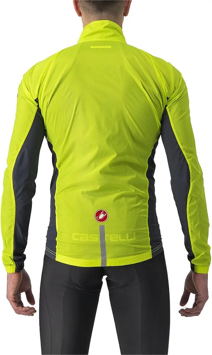 Castelli Squadra Stretch Windjack Heren - Lime Grijs - afbeelding 3 van 6