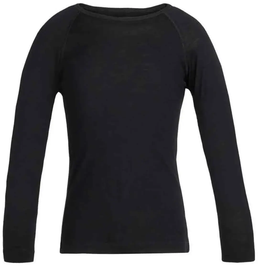 Icebreaker Kids 200 Oasis LS Crewe Thermokleding 8 - Zwart