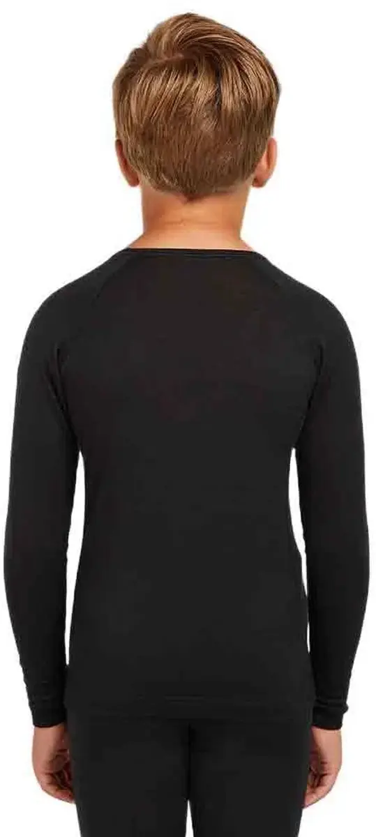 Icebreaker Kids 200 Oasis LS Crewe Thermokleding 8 - Zwart