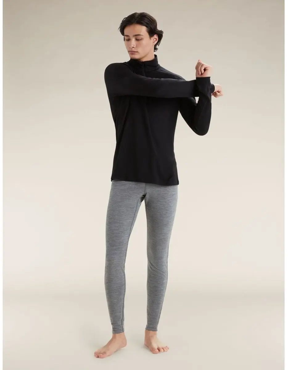 Icebreaker Men's Oasis Long Sleeve Half Zip - Zwart S