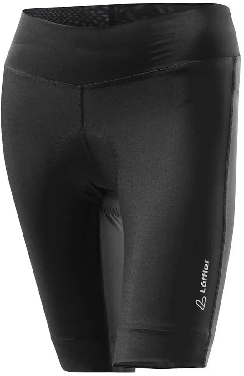 Löffler Vrouwen Fietsbroek Short - Maat L - Zwart