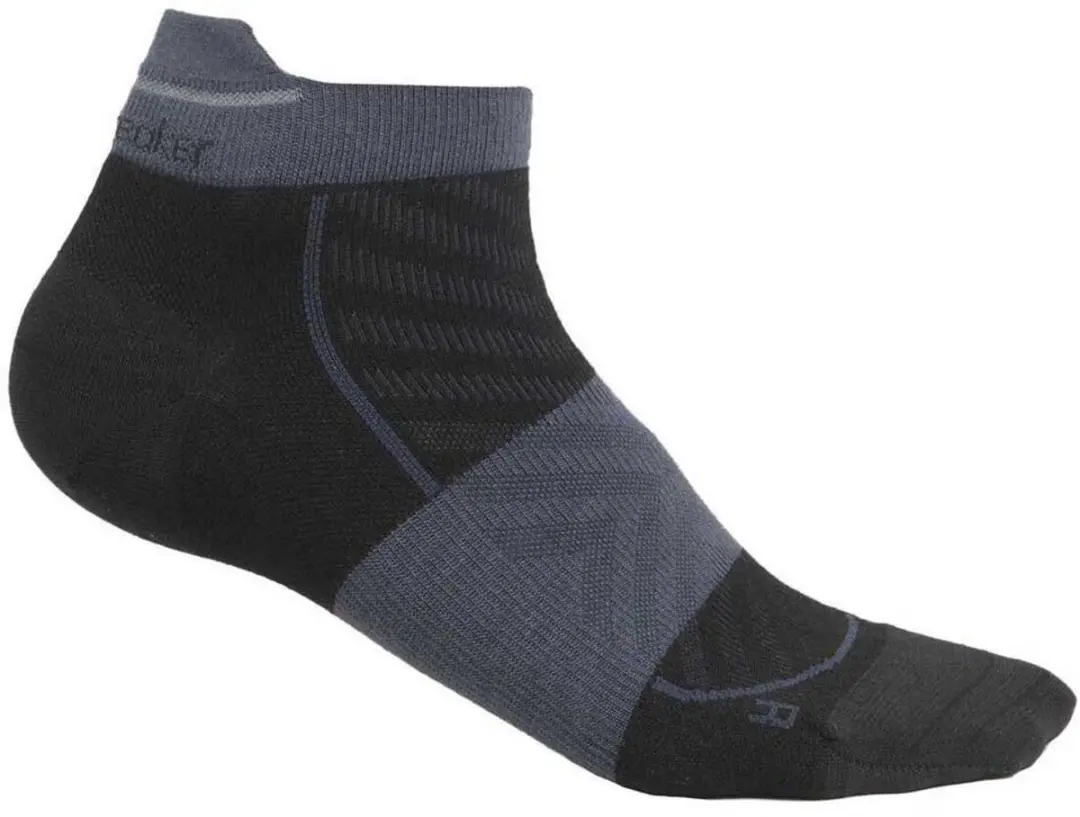 Hardloopsok Icebreaker Women Merino Run+ Ultralight Micro Black/Graphite-Schoenm