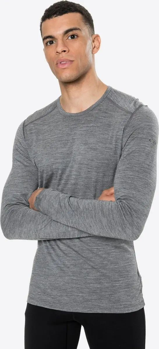 Icebreaker 200 Oasis Merino Thermoshirt Heren - M - Grijs