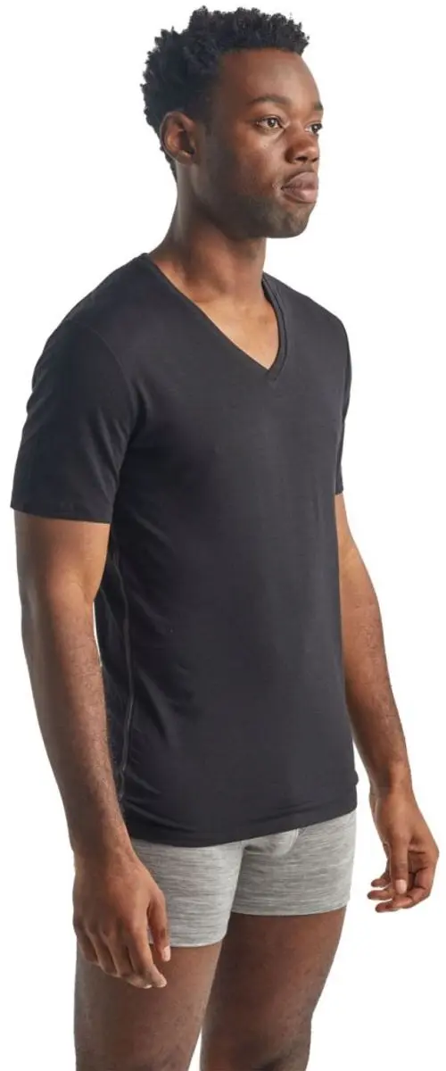 Icebreaker Anatomica V-hals T-shirt Heren - Maat L - Zwart