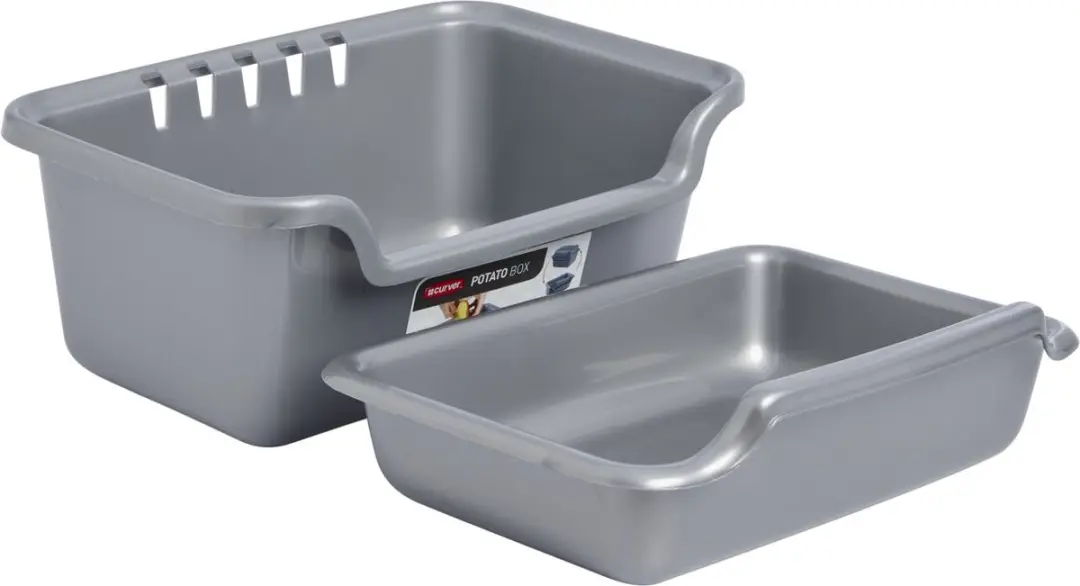 Curver Aardappelschilbak 20L - 29x24,5x40,1cm Zilver - afbeelding 6 van 6