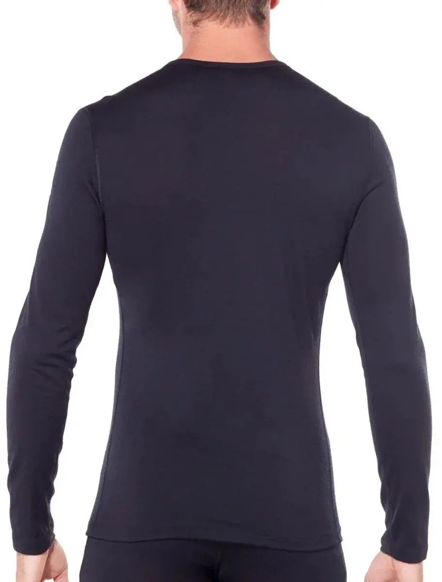 Icebreaker Mens 200 Oasis LS Crewe - T-shirt - M - Zwart