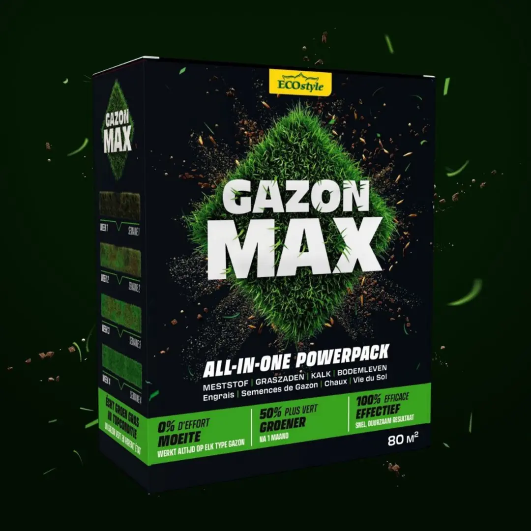 ECOstyle GazonMax 4kg - Gazonmest, Graszaad & Kalk - 80m2 - afbeelding 2 van 6