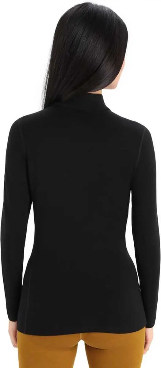 Icebreaker 260 Tech Turtleneck Basislaag - XS - Zwart