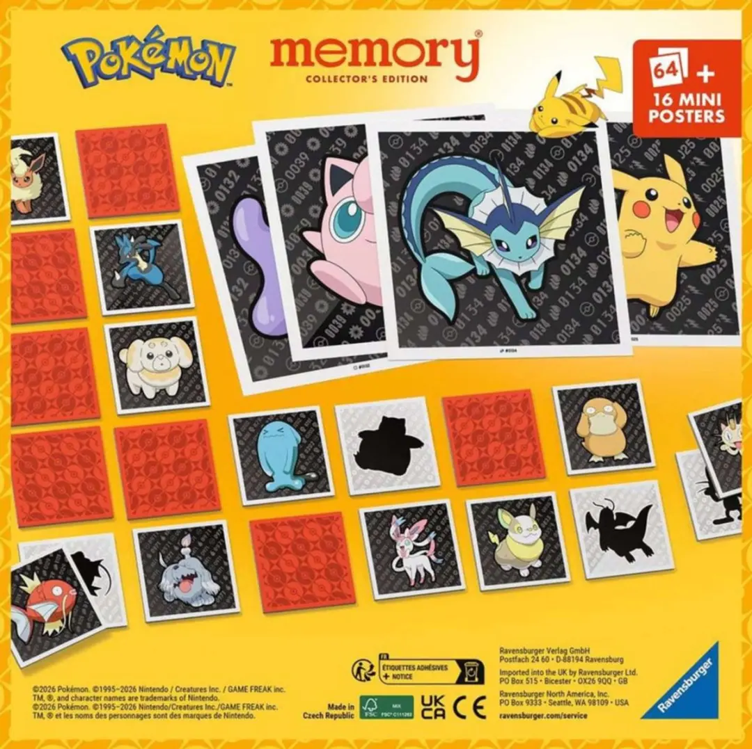 Ravensburger Pokémon Memory Collectors Wereldverpakking RAVE24954 - 2-4 Spelers