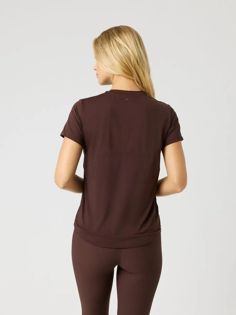 Björn Borg Sportshirt Dames Korte Mouwen - Coffee Bean Bruin XL