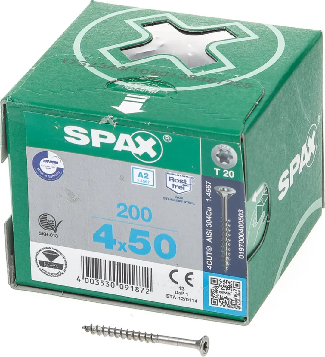 Spax RVS Torx 4.0x50 Spaanplaatschroef - 200 Stuks - afbeelding 5 van 6