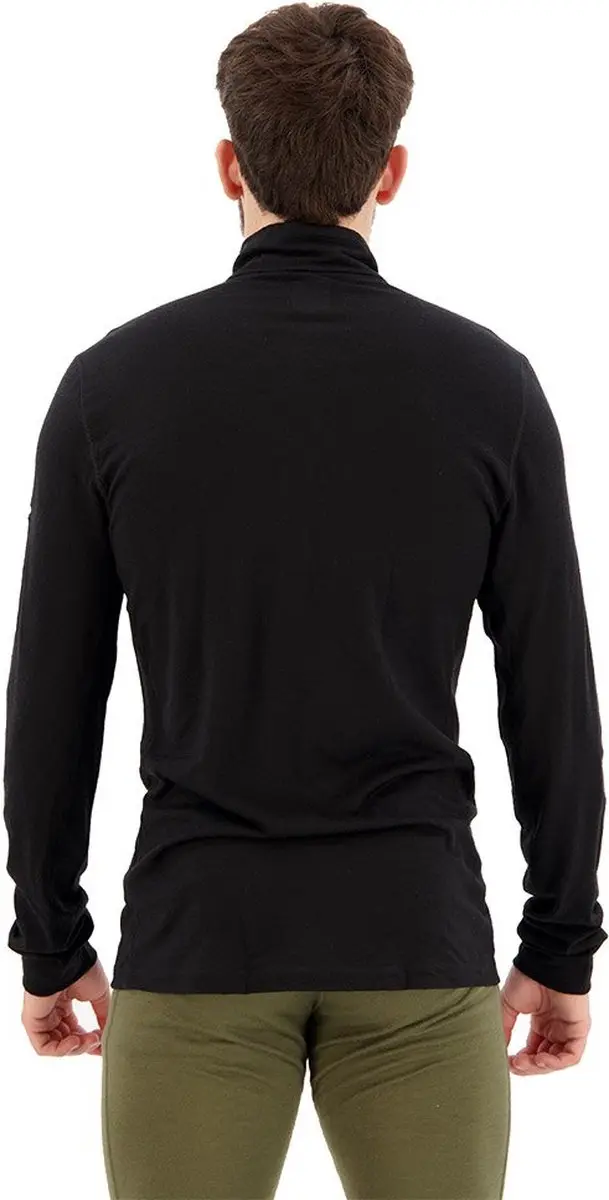 Icebreaker BF 200 Oasis LS Half Zip Heren - Zwart