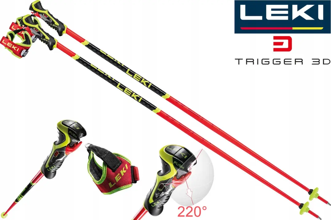 LEKI WorldCup SL 3D Slalom Ski Poles 120cm