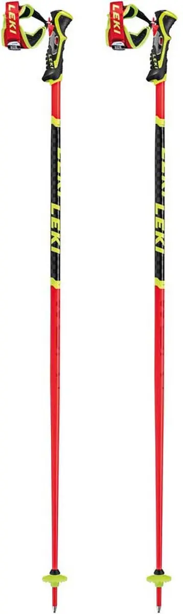 LEKI WorldCup SL 3D Slalom Ski Poles 120cm - Rood - afbeelding 2 van 6