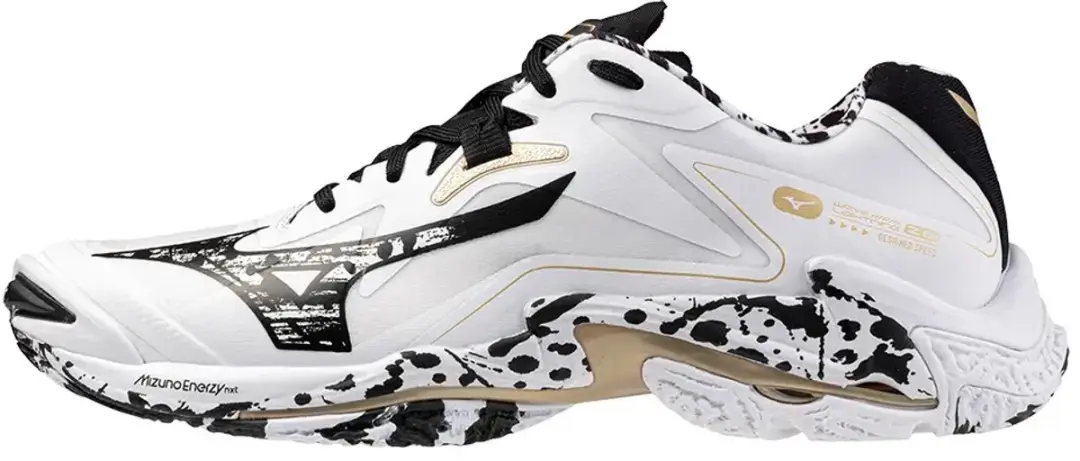 Mizuno Wave Lightning Z8 Indoor Schoenen 42 - Wit/Zwart/Goud - afbeelding 5 van 6