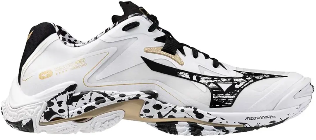 Mizuno Wave Lightning Z8 Indoor Schoenen 42 - Wit/Zwart/Goud - afbeelding 6 van 6