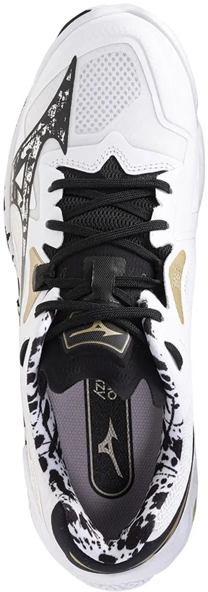 Mizuno Wave Lightning Z8 Indoor Schoenen 42 - Wit/Zwart/Goud - afbeelding 3 van 6