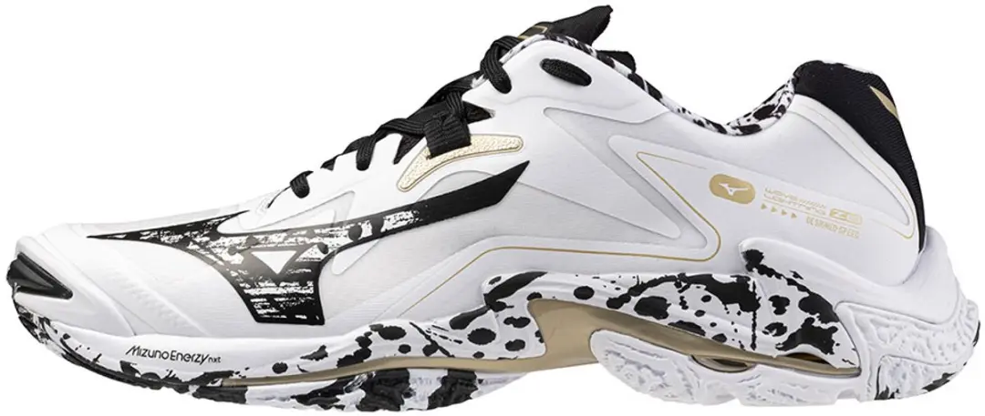 Mizuno Wave Lightning Z8 Indoor Schoenen 42 - Wit/Zwart/Goud - afbeelding 4 van 6