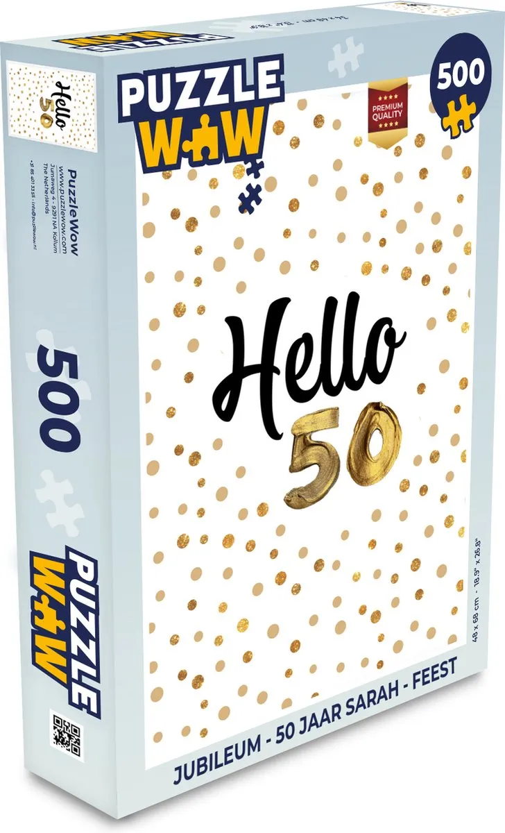 PuzzleWow Jubileum Legpuzzel 500 Stuks - Multicolor