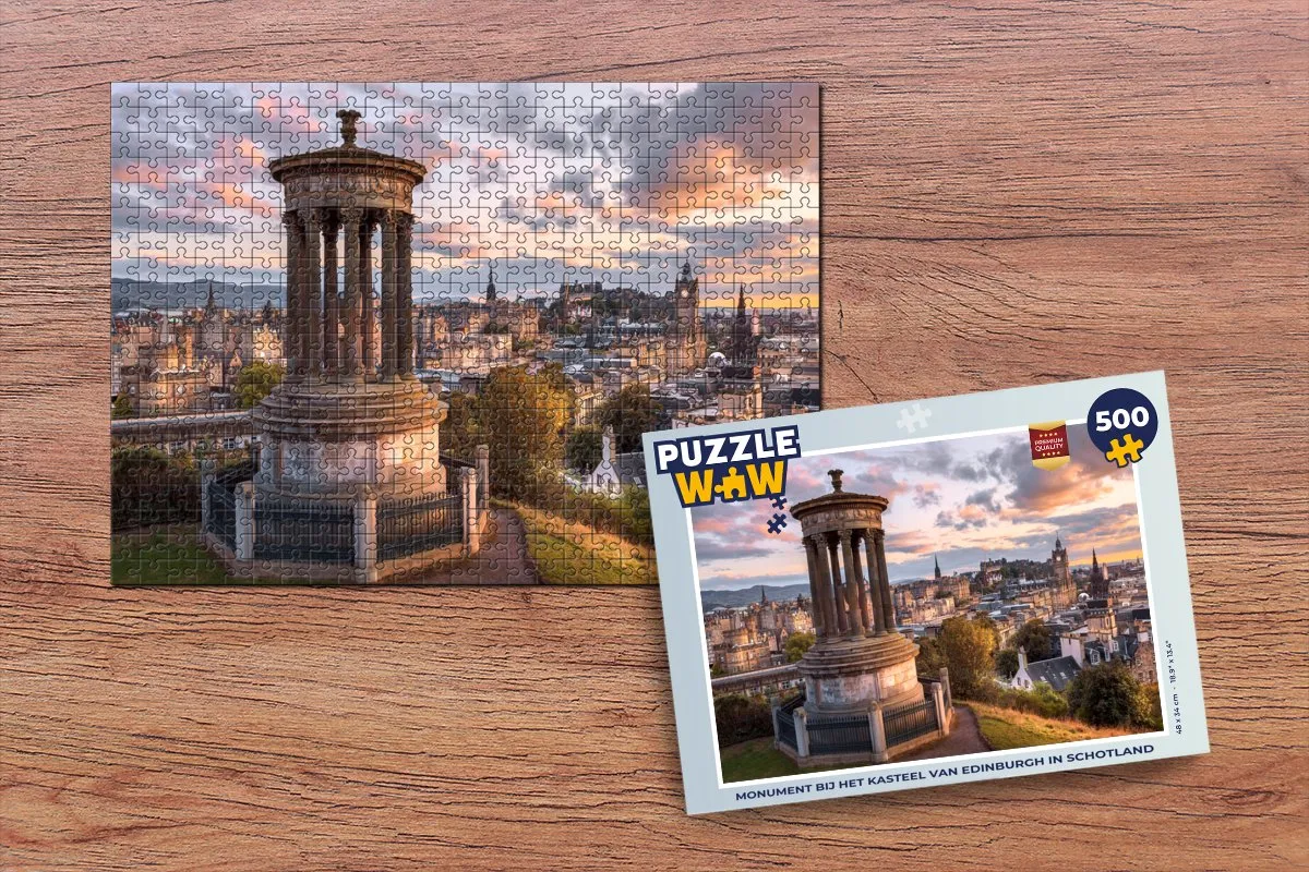 PuzzleWow Legpuzzel Edinburgh Kasteel 500 Stuks - Multicolor