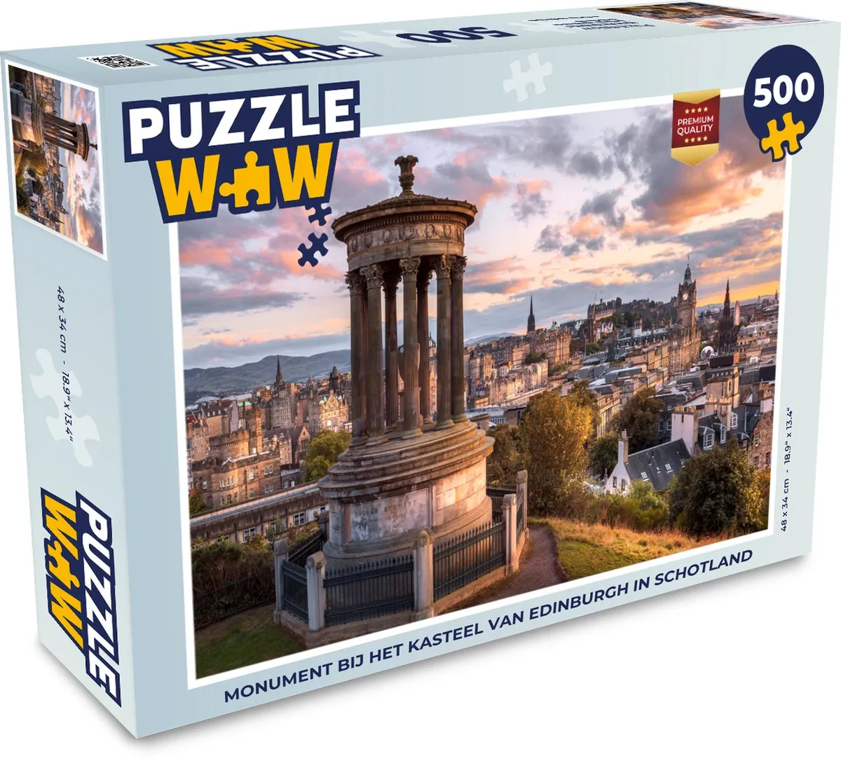 PuzzleWow Legpuzzel Edinburgh Kasteel 500 Stuks