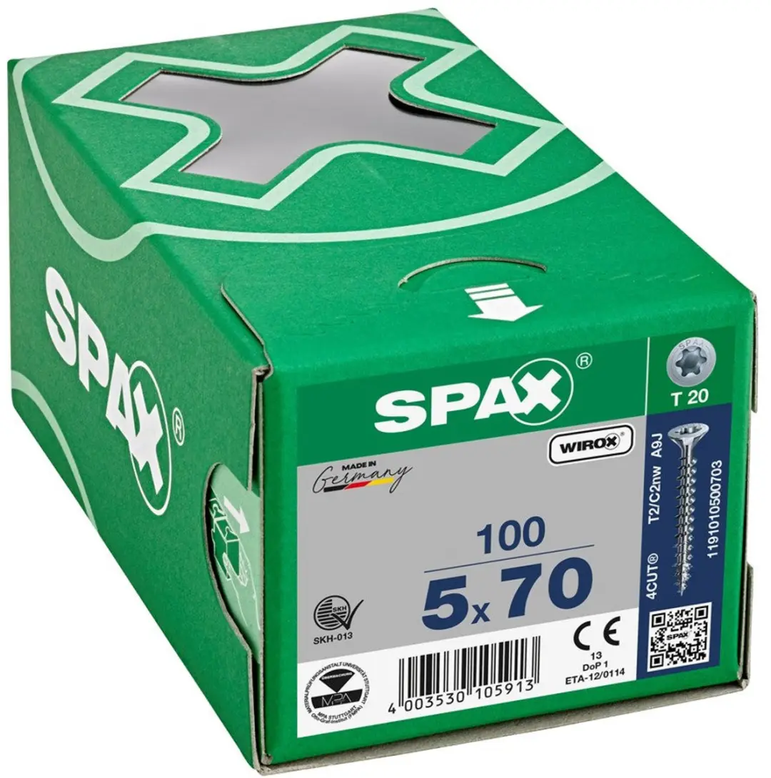 Spax Torx 5.0 x 70 Verzinkt Houtschroef - 100 Stuks - afbeelding 6 van 6