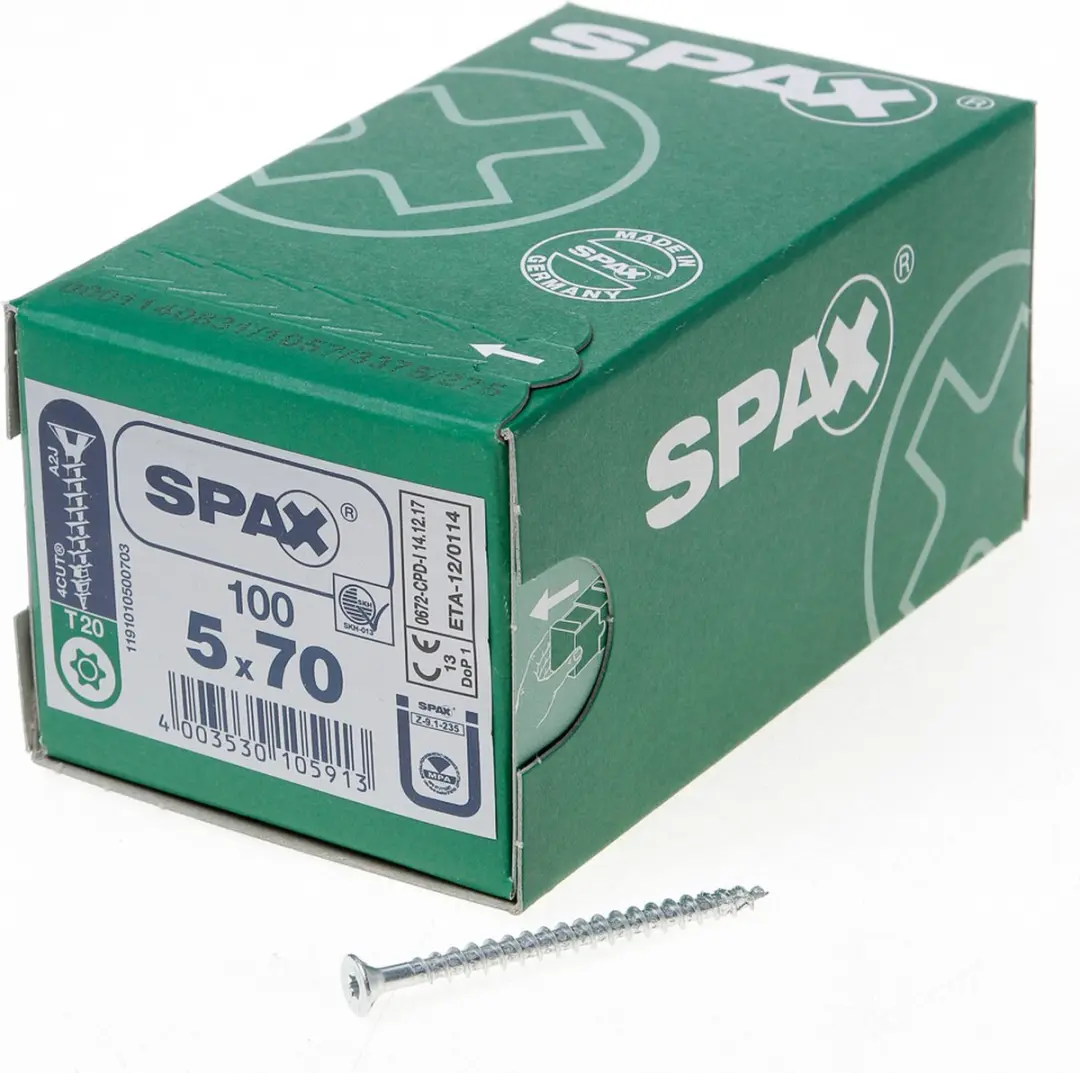 Spax Torx 5.0 x 70 Verzinkt Houtschroef