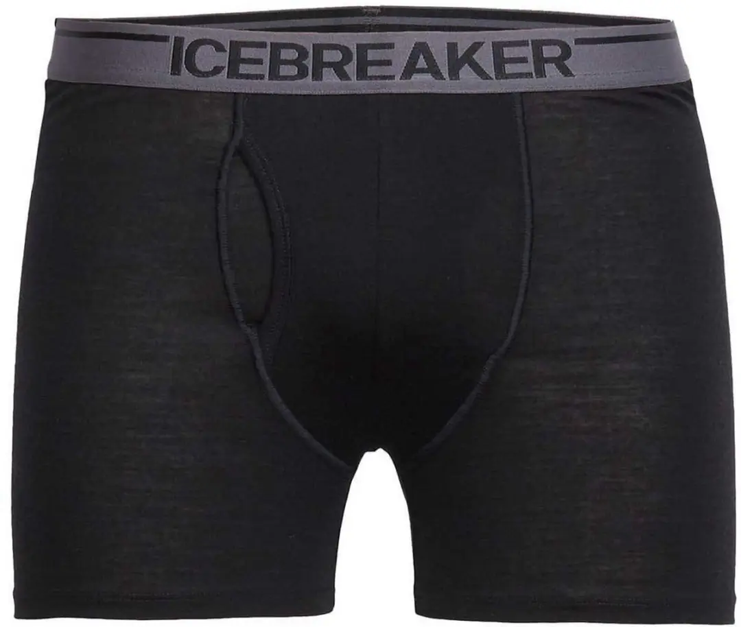 Icebreaker Anatomica Fly Boxers - L - Zwart