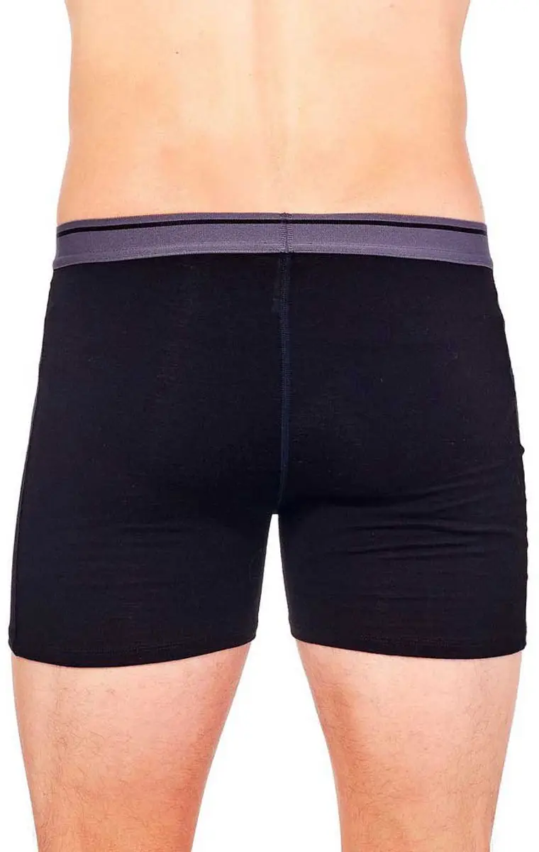 Icebreaker Anatomica Fly Boxers - L - Zwart