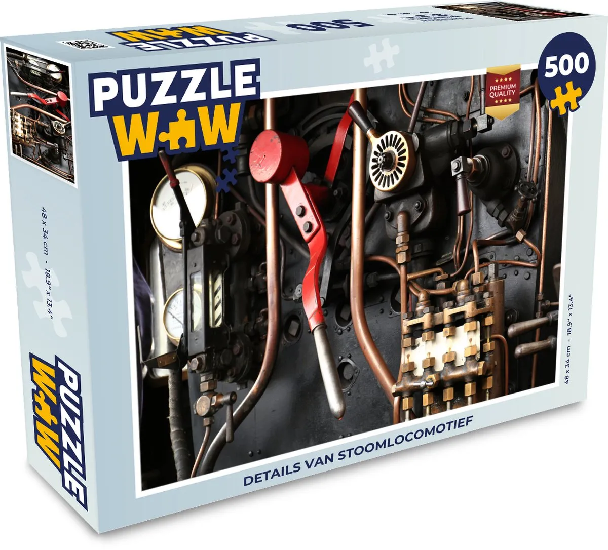 PuzzleWow Legpuzzel Stoomtrein 500 Stuks - Multicolor