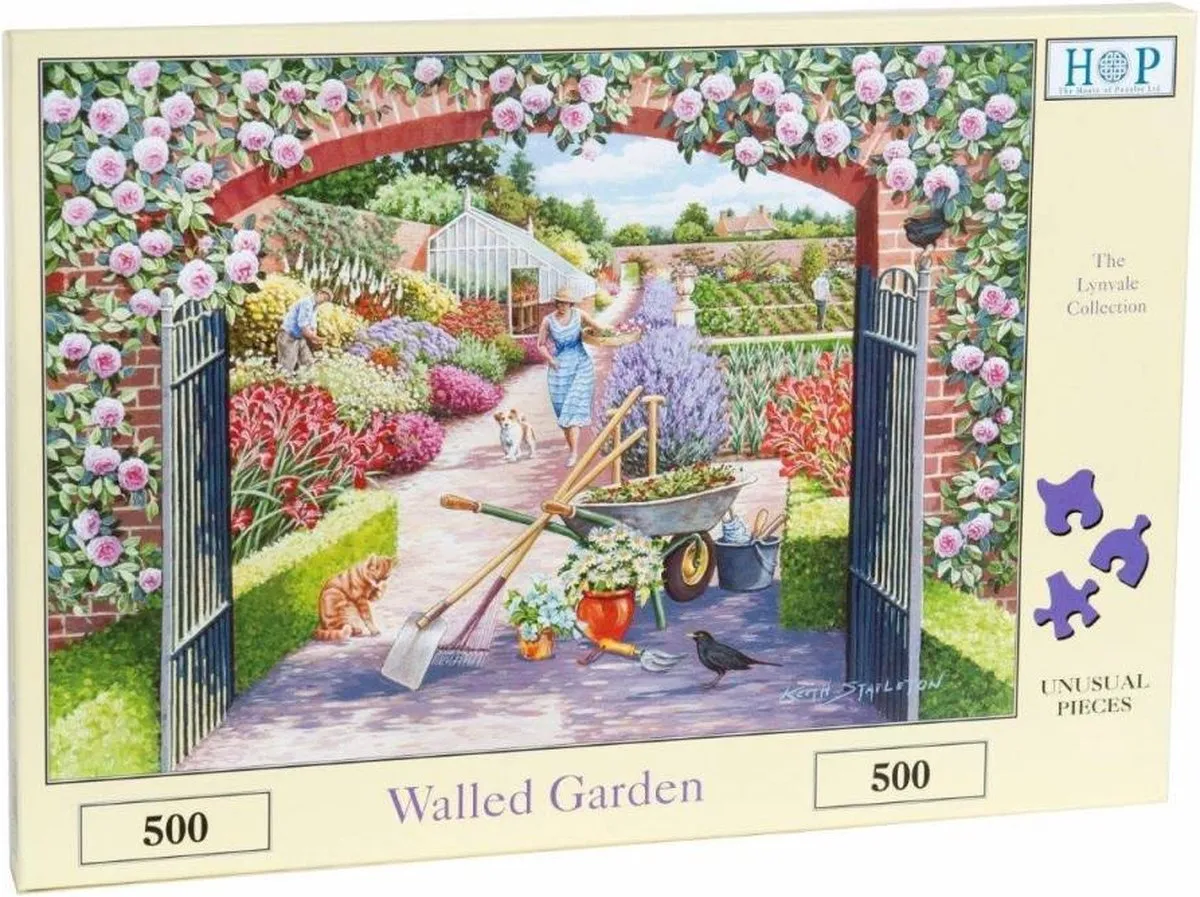 House of Puzzles Walled Garden 500-delig Puzzel - Multicolor