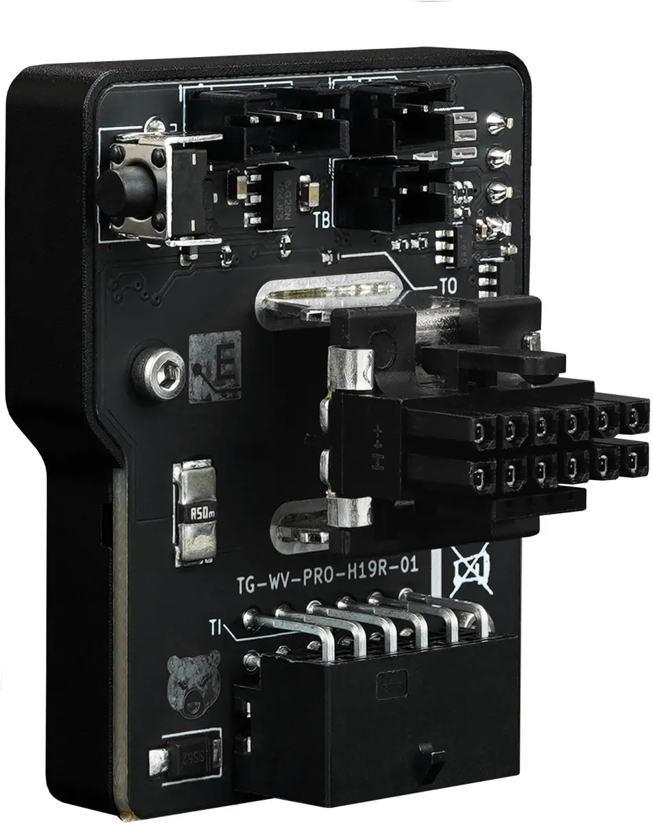 Thermal Grizzly WireView GPU Pro TG-WV-90-P-H1R Adapter 12VHPWR 90° - OLED - Aluminium - Zwart