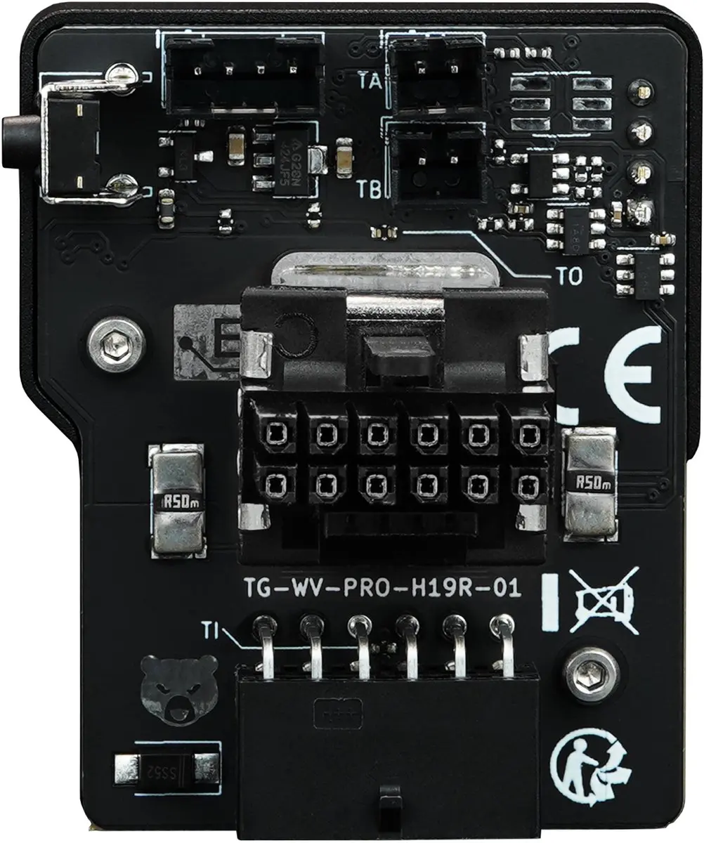 Thermal Grizzly WireView GPU Pro TG-WV-90-P-H1R Adapter 12VHPWR 90° - OLED - Aluminium - Zwart