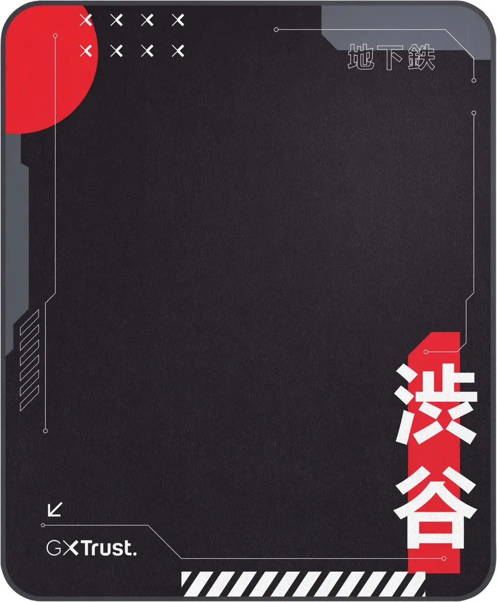 Trust GXT 715 Gaming Vloermat 99x120cm - Zwart/Rood - afbeelding 3 van 5