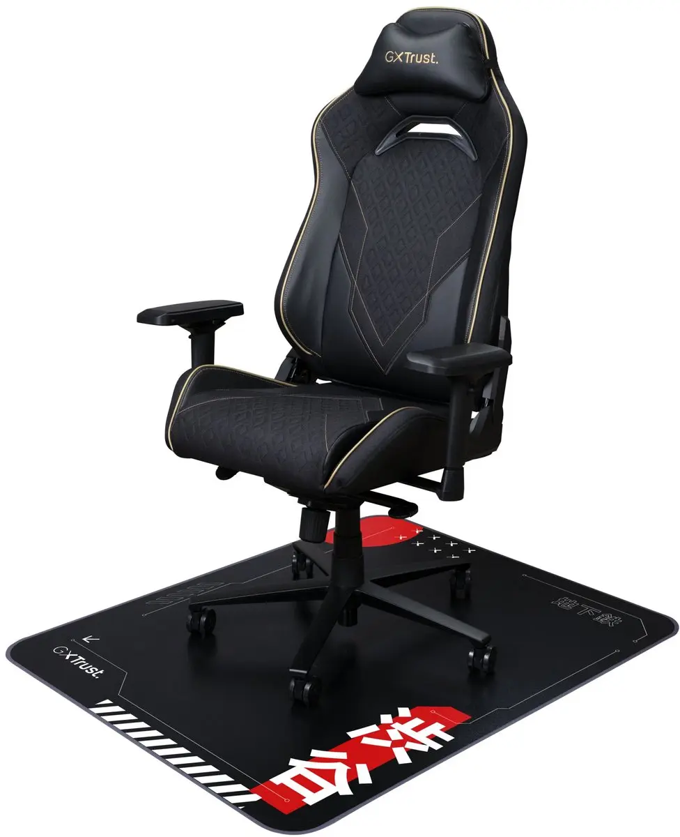 Trust GXT 715 Gaming Vloermat 99x120cm - Zwart/Rood - afbeelding 2 van 5