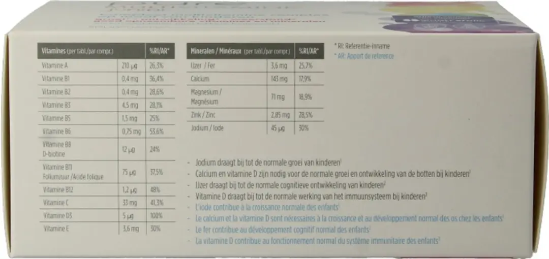 Pure Multivitamine Junior 60 Kauwtabletten