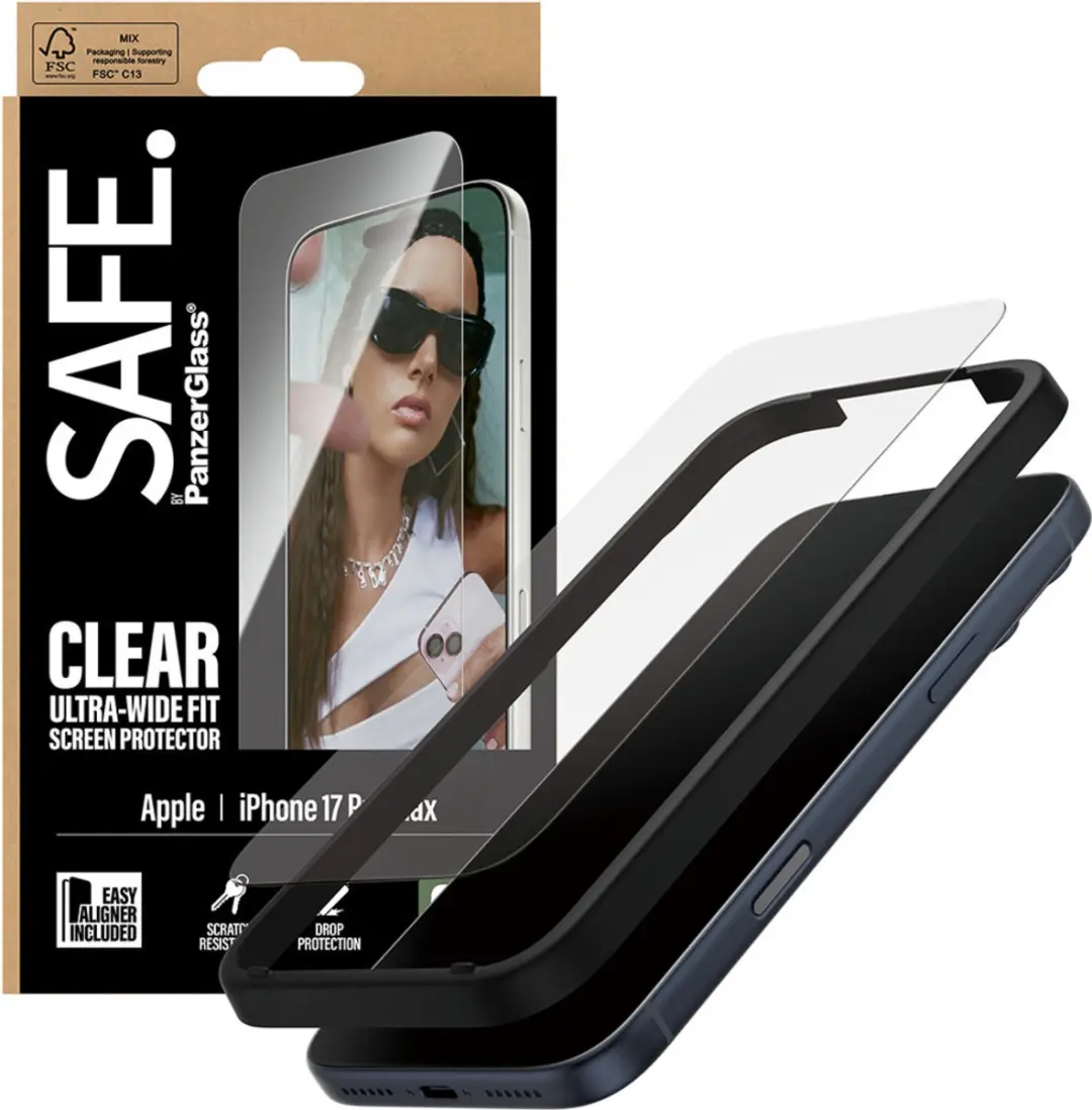 PanzerGlass SAFE Ultra-Wide-Fit iPhone 17 Pro Max Schermbeschermer - Case Friendly - afbeelding 5 van 6