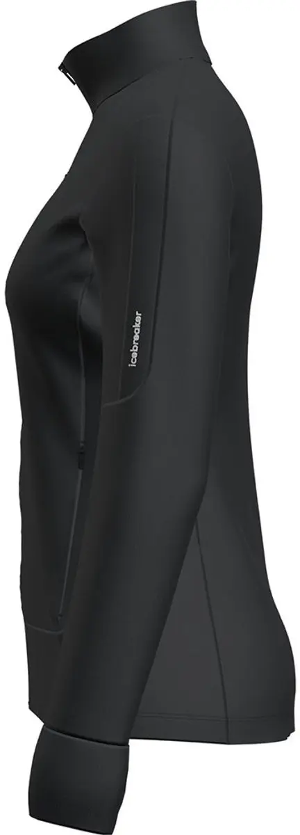 Icebreaker Merino 260 Quantum IV LS Zip Vest - Dames M - Zwart