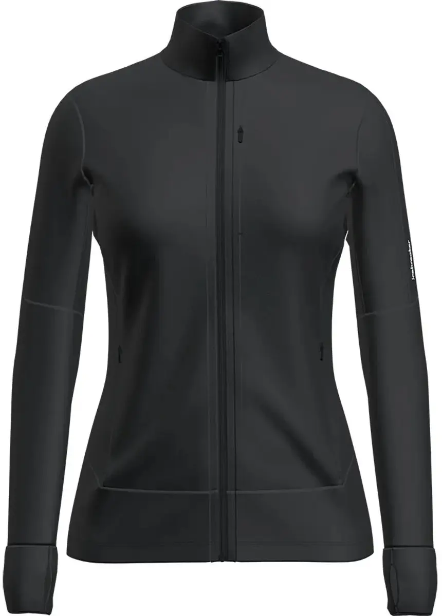 Icebreaker Merino 260 Quantum IV LS Zip Vest - Dames M - Zwart