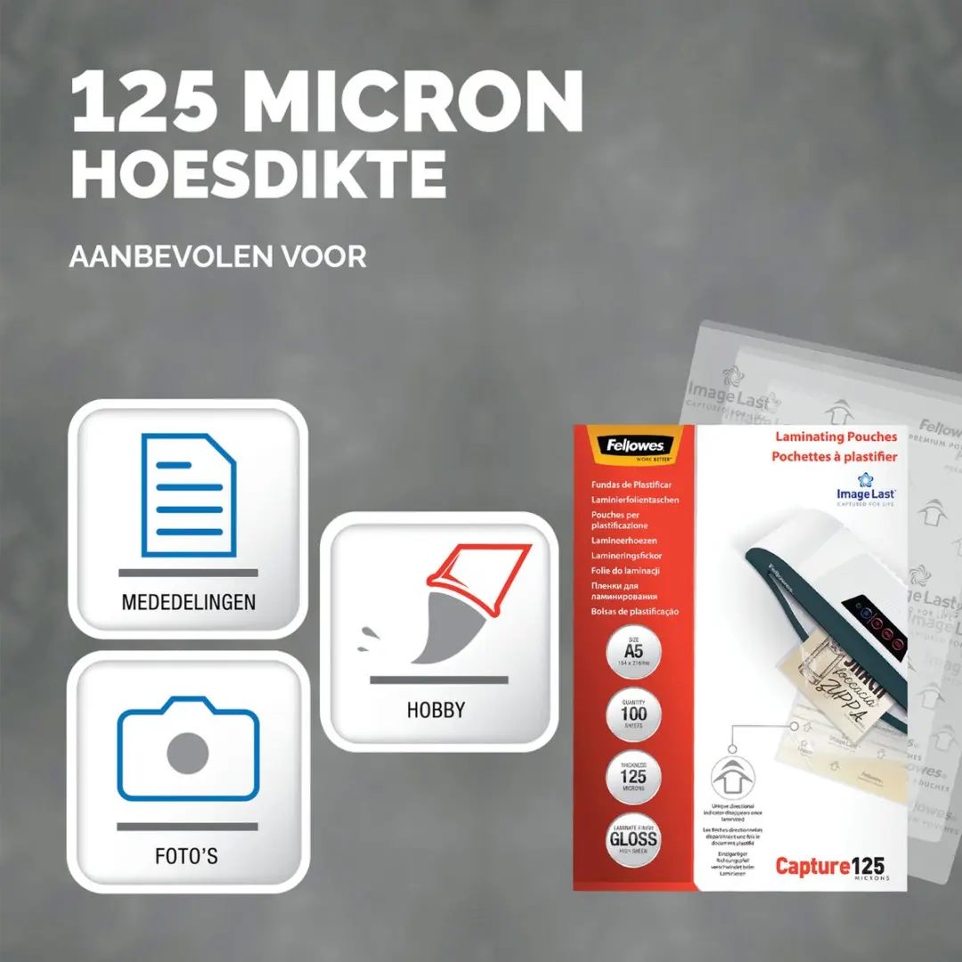 Fellowes ImageLast Lamineerhoezen A5 125 Micron - 100 Stuks - afbeelding 6 van 6