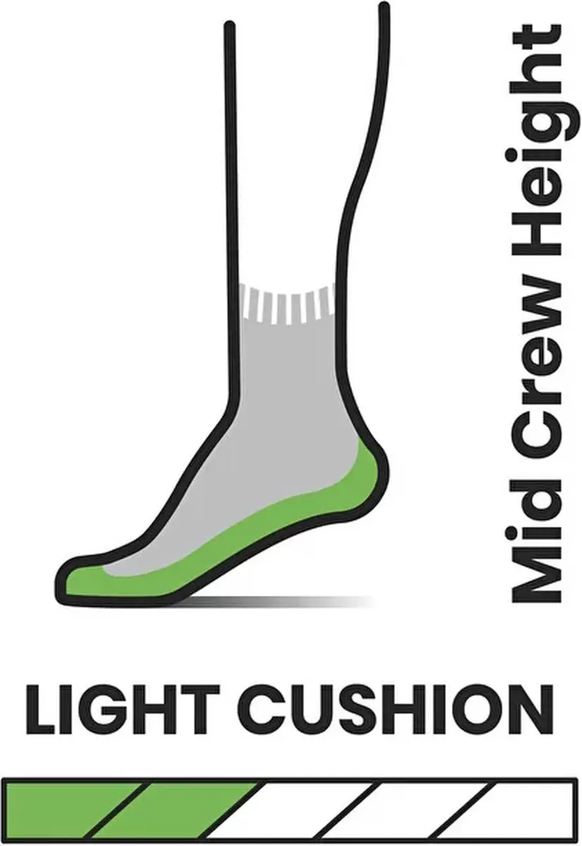 Smartwool Hike Mid Crew - Licht Cushion - Zwart