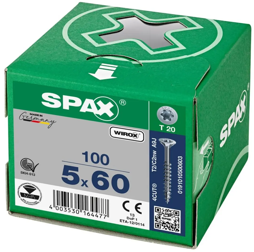 Spax Torx 20 Platkop 5x60mm WIROX - 100 Stuks - afbeelding 2 van 6