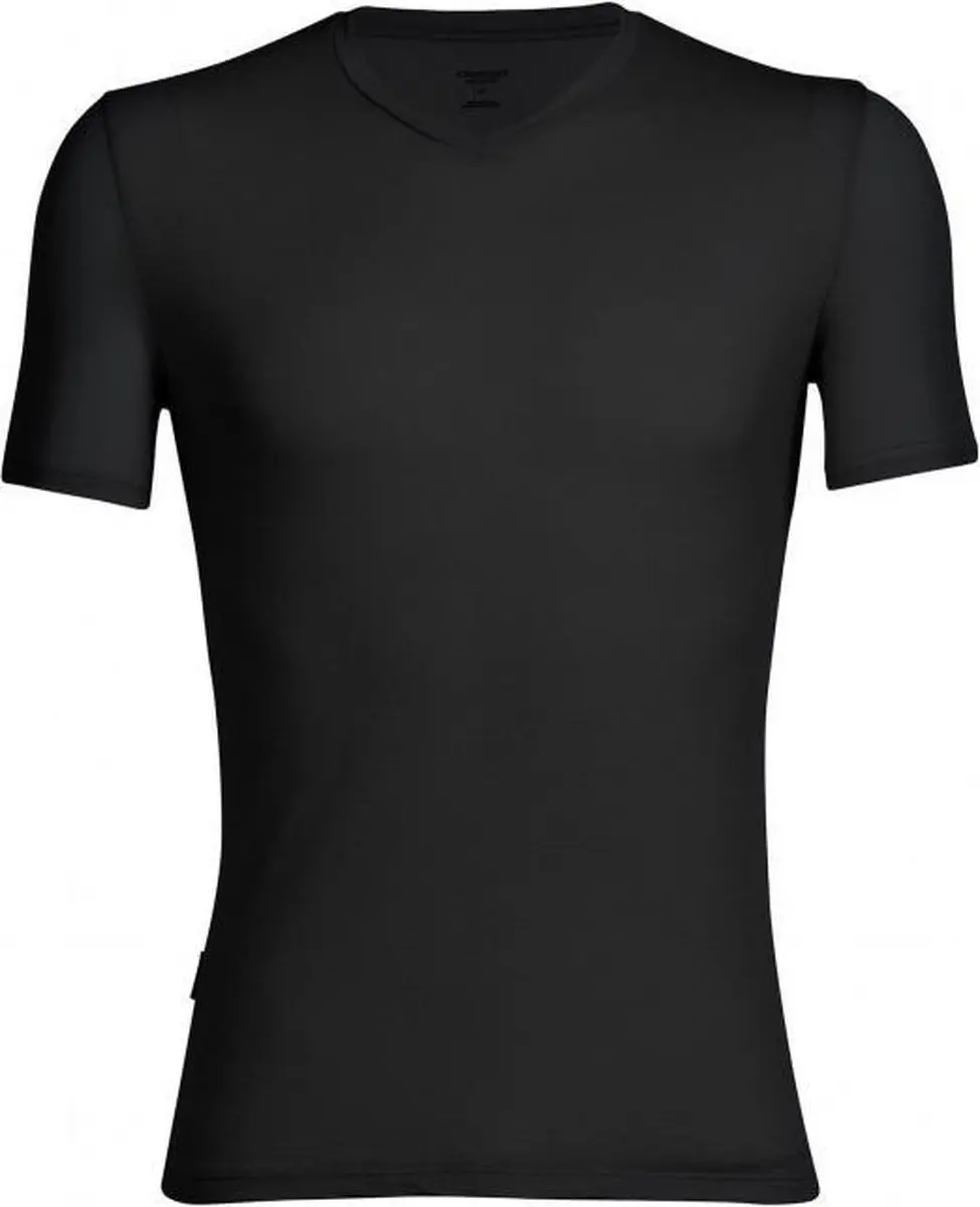 Icebreaker Anatomica V-hals T-shirt Heren, zwart Maat S
