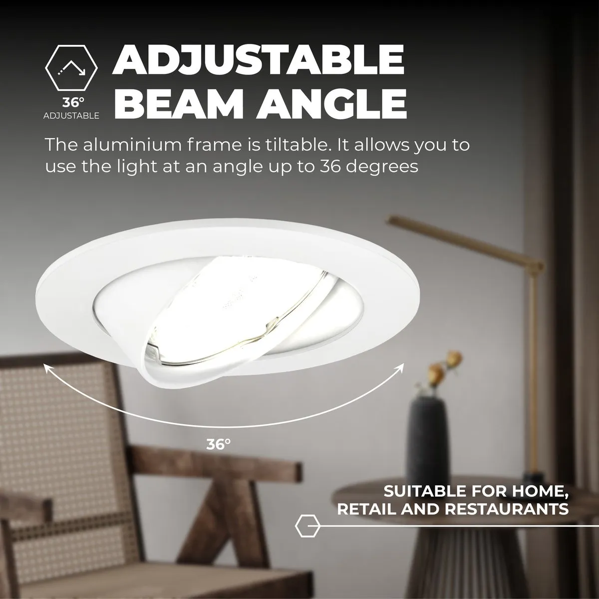 LEDVION Amsterdam LED Inbouwspot 3W - 4000K - Ø82mm - Wit