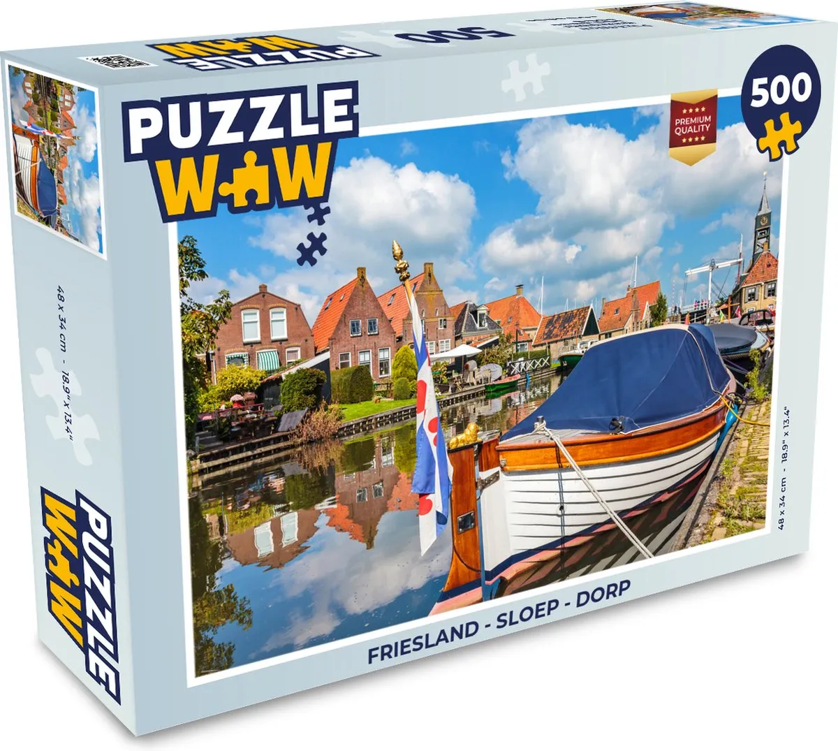 PuzzleWow Friesland Sloep Legpuzzel 500 Stuks