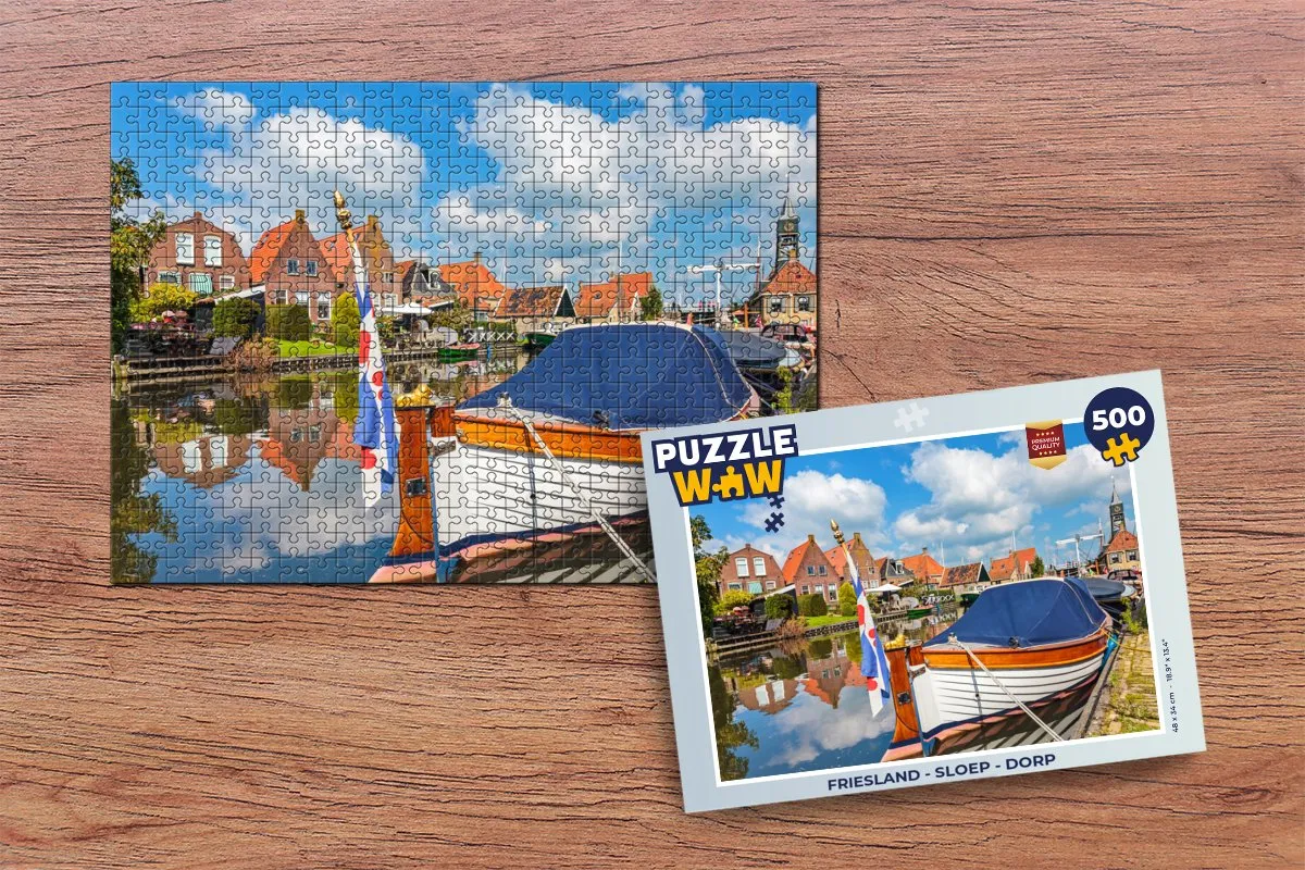 PuzzleWow Friesland Sloep Legpuzzel 500 Stuks - Multicolor