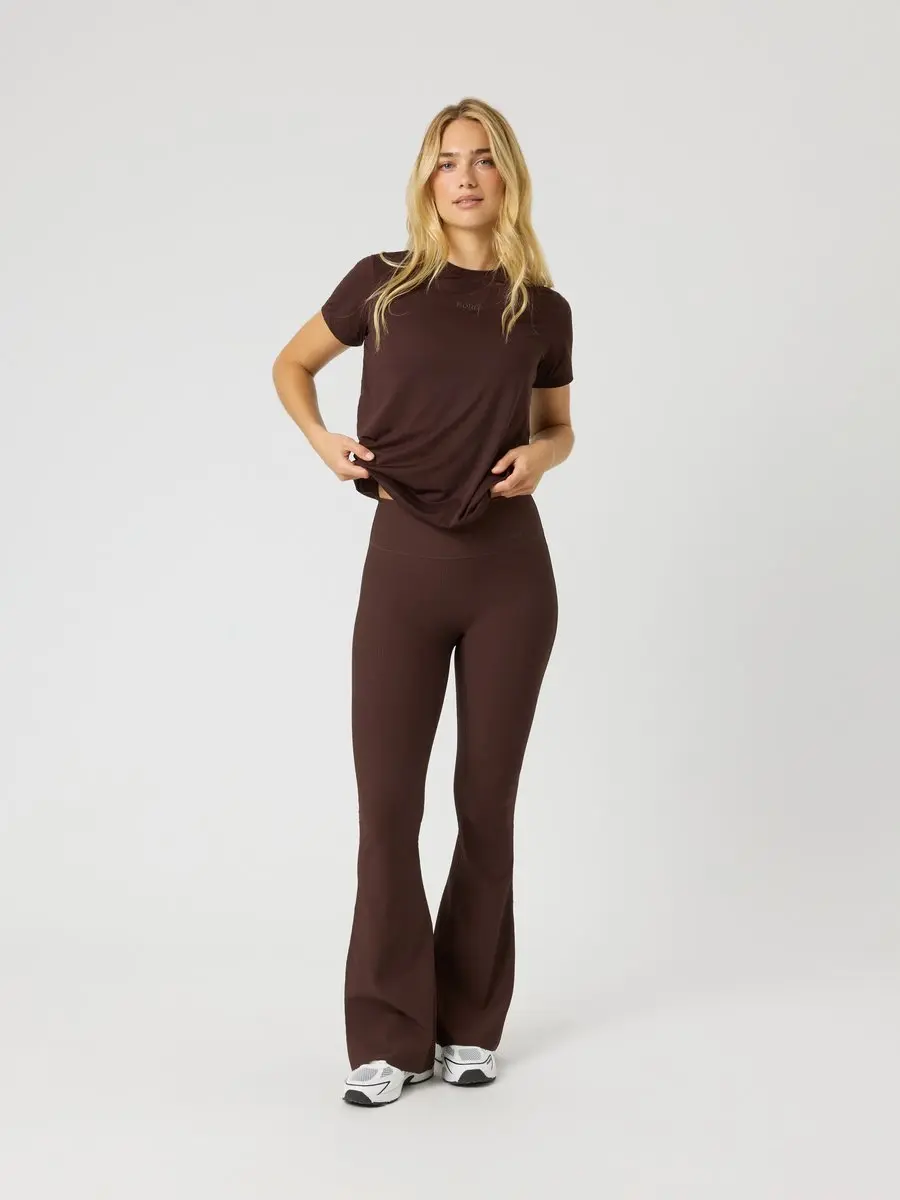 Björn Borg Sportshirt Dames Korte Mouwen - Coffee Bean Bruin S