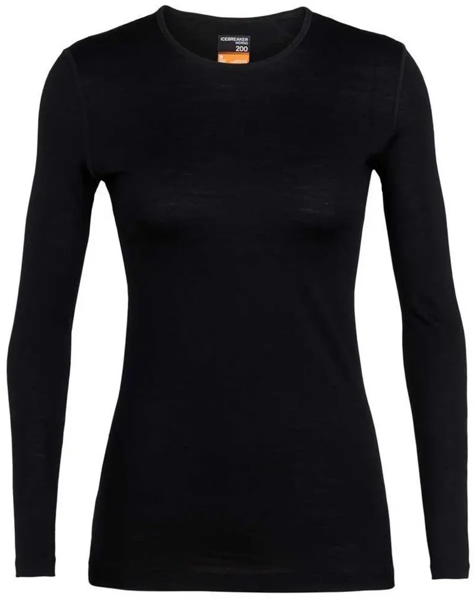 Icebreaker Wmns 200 Oasis LS Crewe - Zwart S