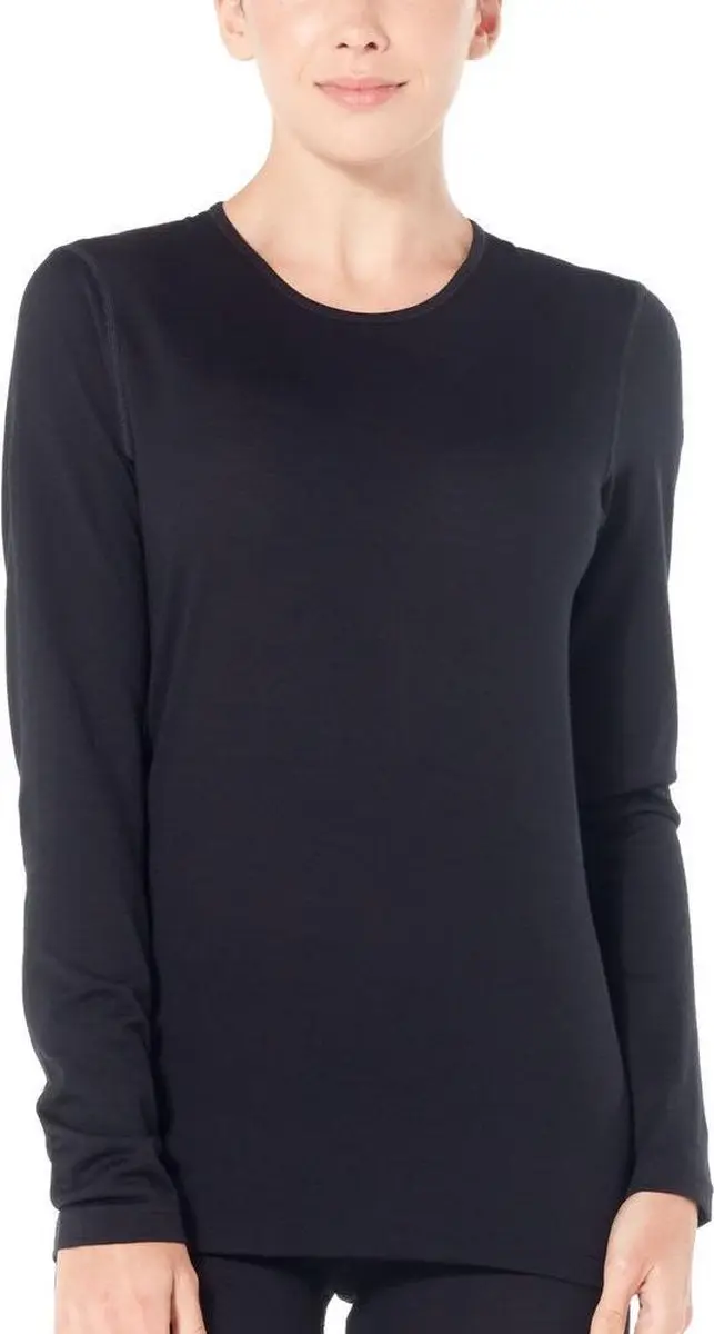 Icebreaker Wmns 200 Oasis LS Crewe - Zwart S